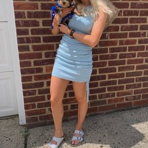 Blue mini dress